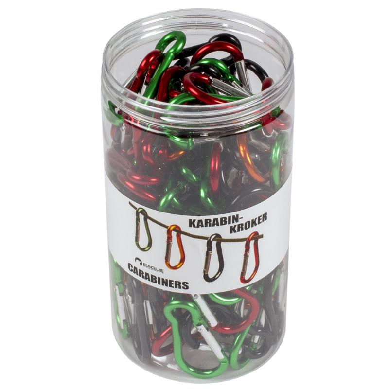 Eagle Products Eagle Products Krukke M- 100 Stk Karabinkroker, Ass. Farger CARJAR Strømsø Sport 1