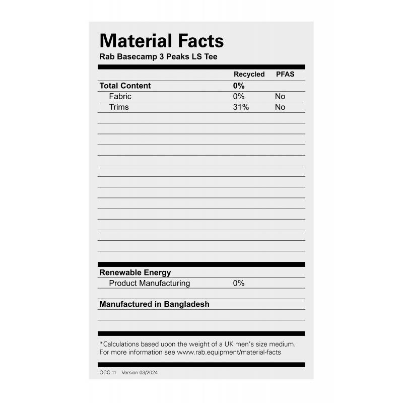 Rab Rab Basecamp 3 Peak Ls Tee QCC-11 Strømsø Sport 4