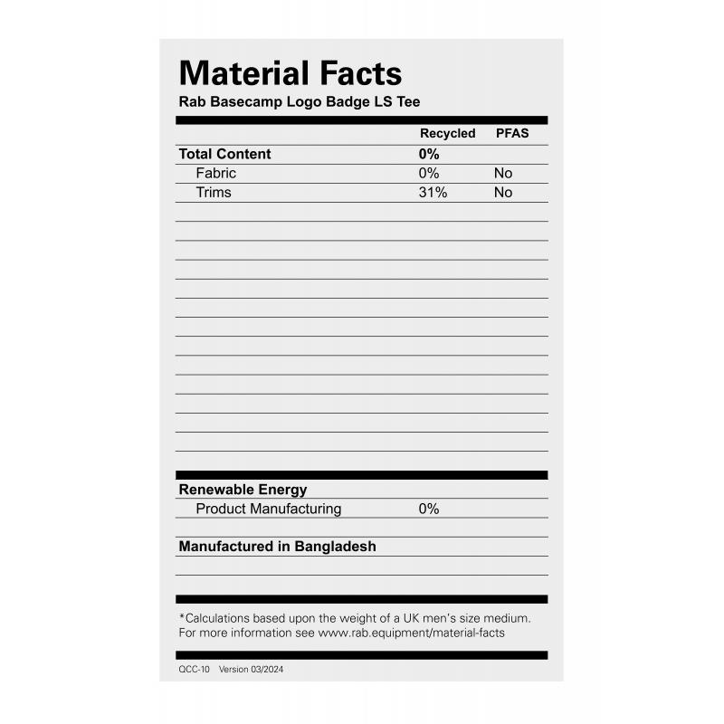 Rab Rab Basecamp Logo Badge Ls Tee QCC-10 Strømsø Sport 5