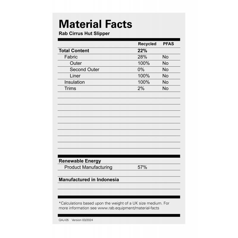 Rab Rab Cirrus Hut Slipper QAJ-05 Strømsø Sport 3
