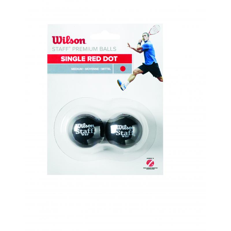 Wilson Wilson STAFF SQUASH 2 BALL RED DOT WRT617700 Strømsø Sport 1
