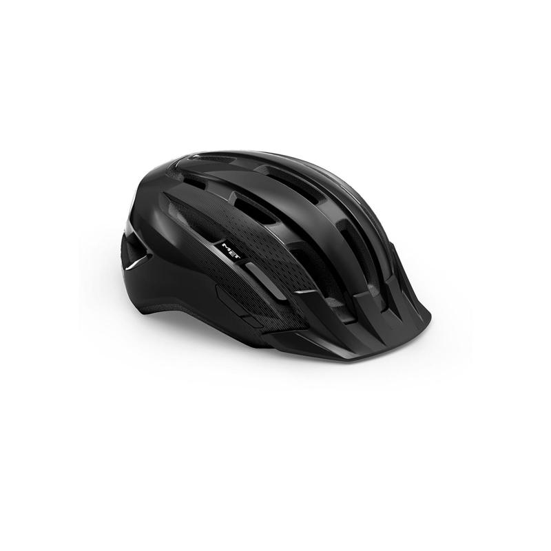 MET MET DOWNTOWN HELMET BLACK GLOSSY sykkelhjelm