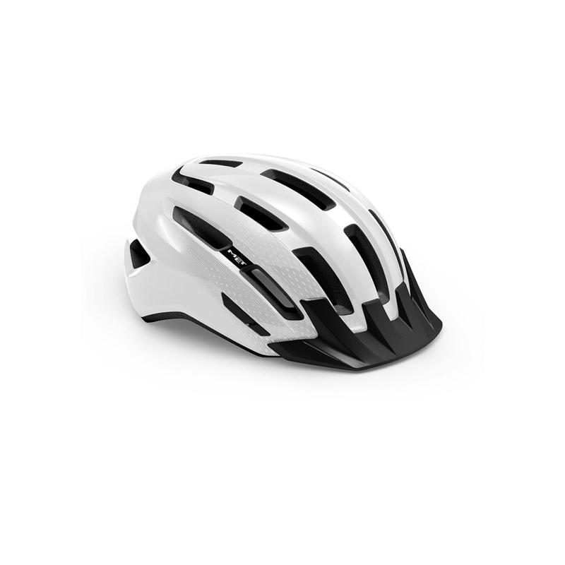 MET MET DOWNTOWN HELMET WHITE GLOSSY sykkelhjelm