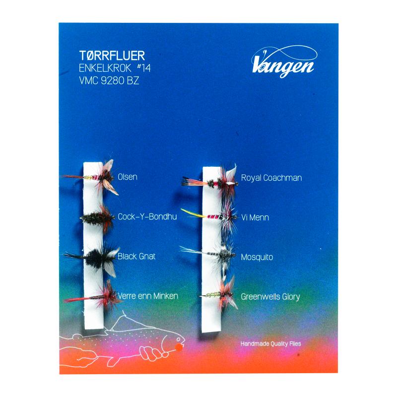 Vangen Vangen Tørrfluer Enkelkrok 8 Stk Str. 14 109887 Strømsø Sport 1